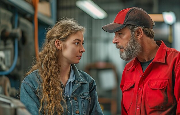 Two mechanics conversing